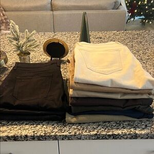 10 pairs of Men's Chinos, Khakis & Jeans - Black, Cream, Tan, Brown